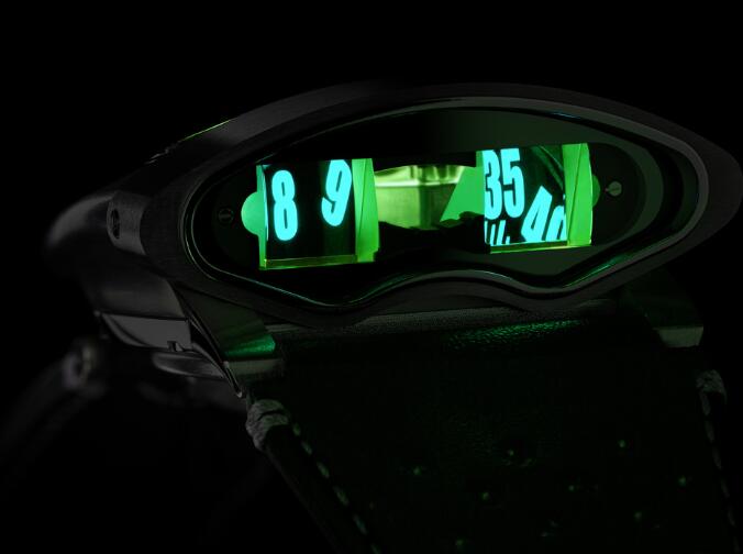 MB&F HMX BLACK BADGER RADAR GREEN 57.STGL.B Replica Watch